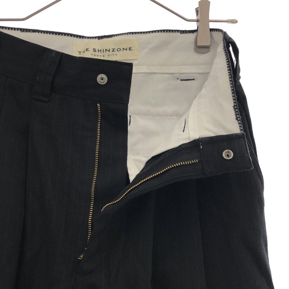 THE SHINZONE сделано в Японии Брюки широкого кроя в полоску 34 черный Мужские Б/У