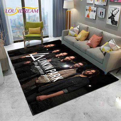 3D Ковер с Логотипом Ретро Рок-группы L-Linkin Park для Дома Гостиной Спальни Дивана Коврик для Прихожей Декор, Ковер для Детской Зоны Нескользящий Напольный Коврик
