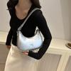 Crescent Shoulder Bag PU Leather Hobo Handbag Cute Bow Tote Bag Purses Underarm Purse for Women Girls