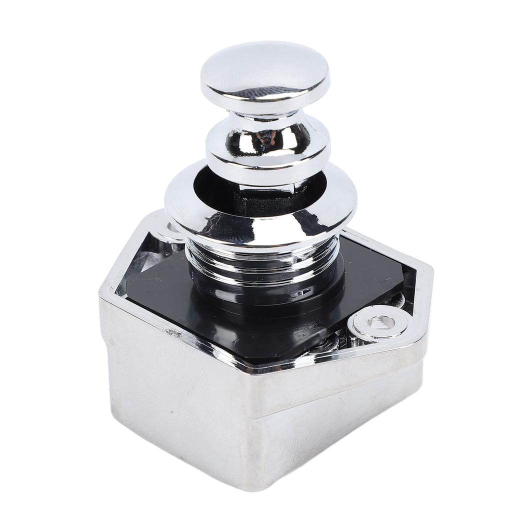 Push Button Latch Keyless Convenient Enhanced Security Easy Installation for RV Yacht Motorhome Caravan Chrome