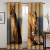 Cougar Wild Lion Tiger Wolf Animal Print Window Curtains for Kids Room Luxury Bedroom Hotel Home Decor Window Balcony Drapes