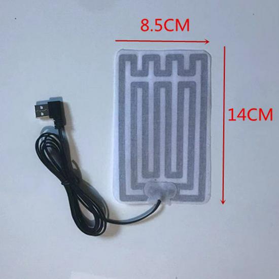 Электрическая грелка USB 8x13 см, 5 В, Черная вилка под прямым углом с износостойким проводом