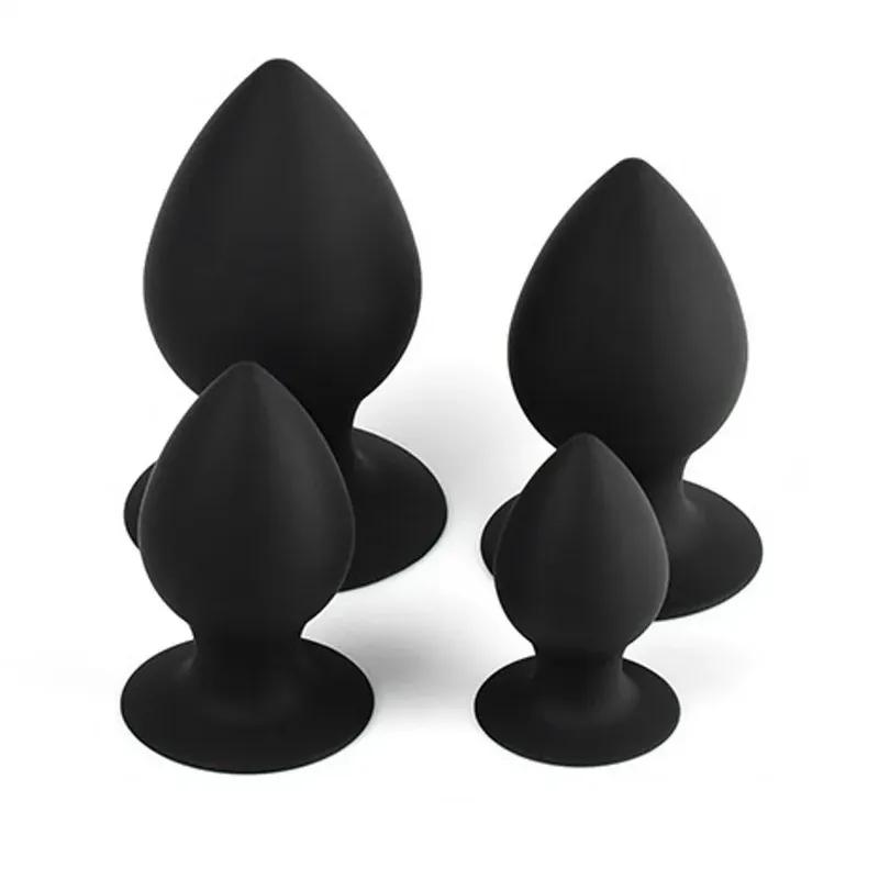 Black Huge Soft Anal Plug Big Butt Sex Toys for Men Women 18 Gay Masturbation Prostate Stimulation Massager Thick Expander