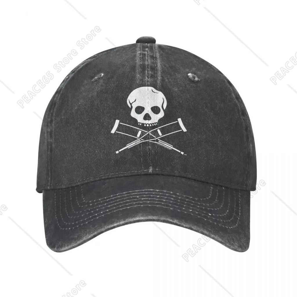 Бейсболки Jackass Skull And Crutches Модные Потертые Хлопковые Головные Уборы Унисекс Летние Шляпы для Улицы Кепка