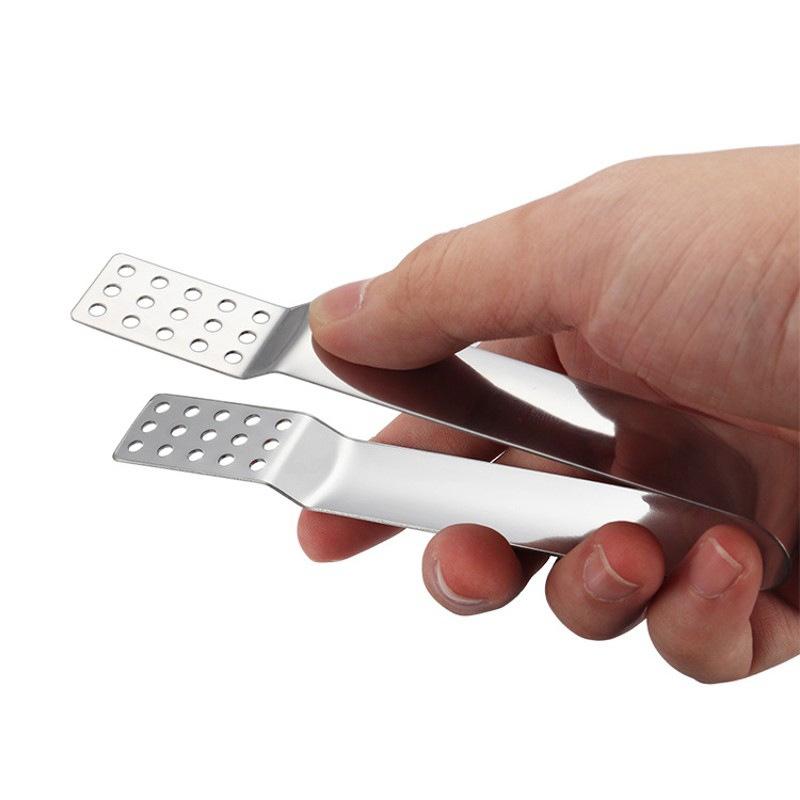 Зажим для чайного пакетика из нержавеющей стали, утолщенный пинцет для лимона, льда, сахара, барбекю, гаджет для домашней кухни, щипцы для чайной посуды, соковыжималка, зажим для еды