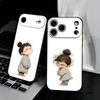 Милый Сердитый Маленький Девочка Чехол Для Телефона Для IPhone 17 Air 16 E Pro Max 15 14 13 Mini 12 Pro 11 Max Plus Черный Мягкий Чехол