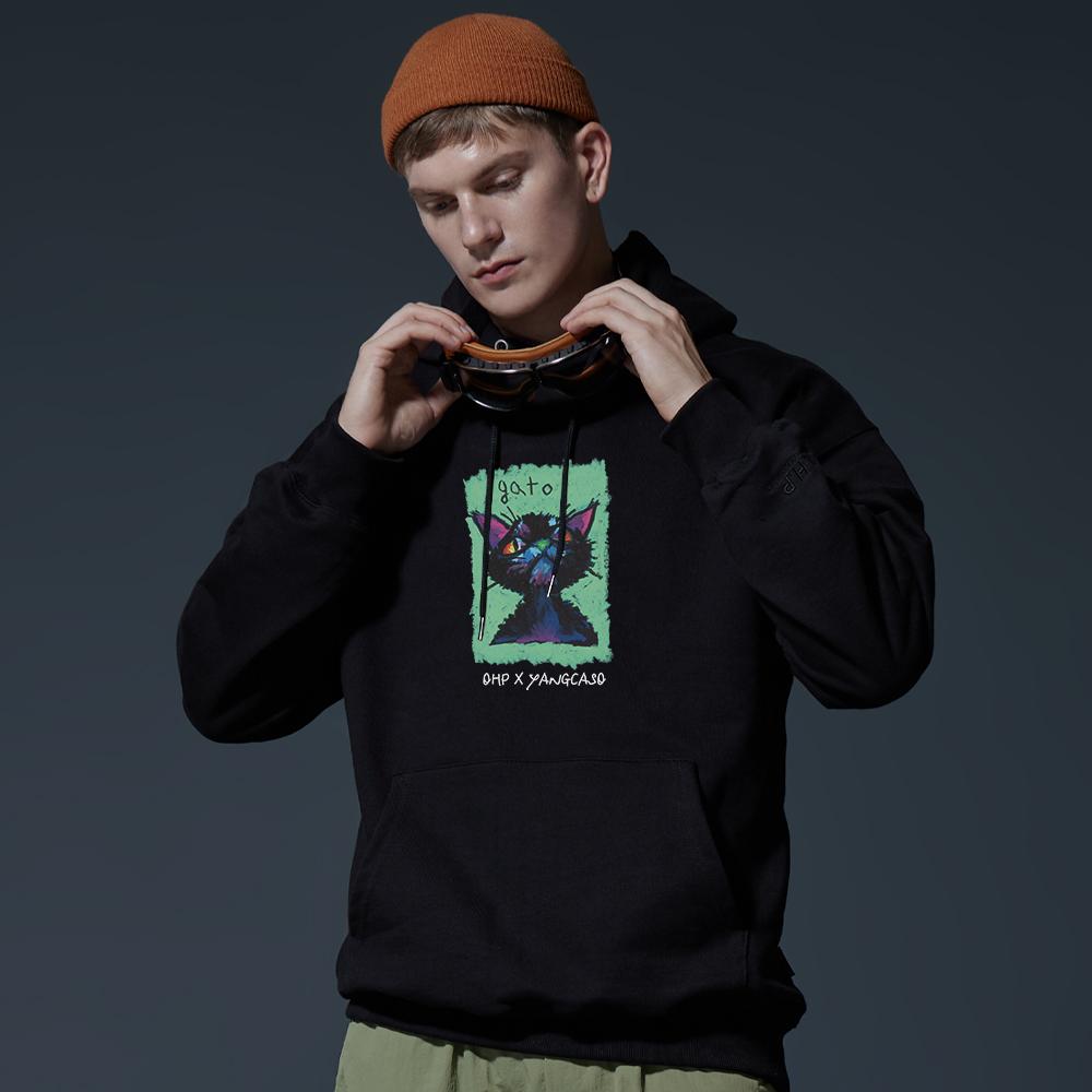 Ohp X Yangcaso Кот Базовый Тяжелый Худи