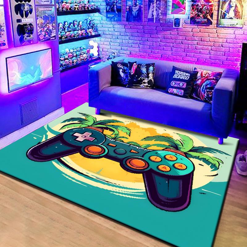 3D Ковер для игровой консоли, Контроллер для видеоигр, Коврик для пола для киберспортивной комнаты, Крутой ковер для гостиной, Украшение для дома