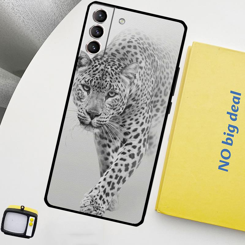 Чехол с изображением леопарда, тигра, льва и животных для Samsung Galaxy S23 FE S22 Ultra S20 S21 FE S8 S9 S10 Plus Note 10 20 Ultra Cover