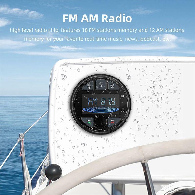 A16P-Водонепроницаемый MP3-медиаплеер Для лодочной радиостанции Морской стерео Bluetooth-аудио FM AM Подходит для комбайнов Квадроциклов UTV Спа RZR
