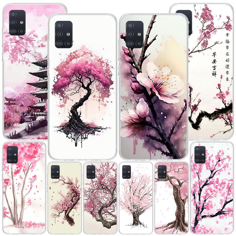 Cherry Blossom Tree Phone Case For Samsung Galaxy A52 A32 A22 A12 A51 A31 A50S A30S A20S A10S Note 20 Ultra 10 Plus S10 A72 A71