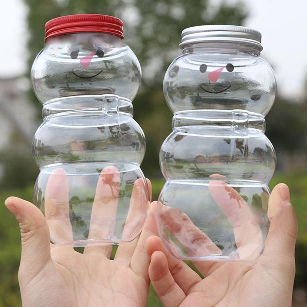 500 мл Рождественские банки для конфет Рождественская бутылка для хранения закусок в форме снеговика