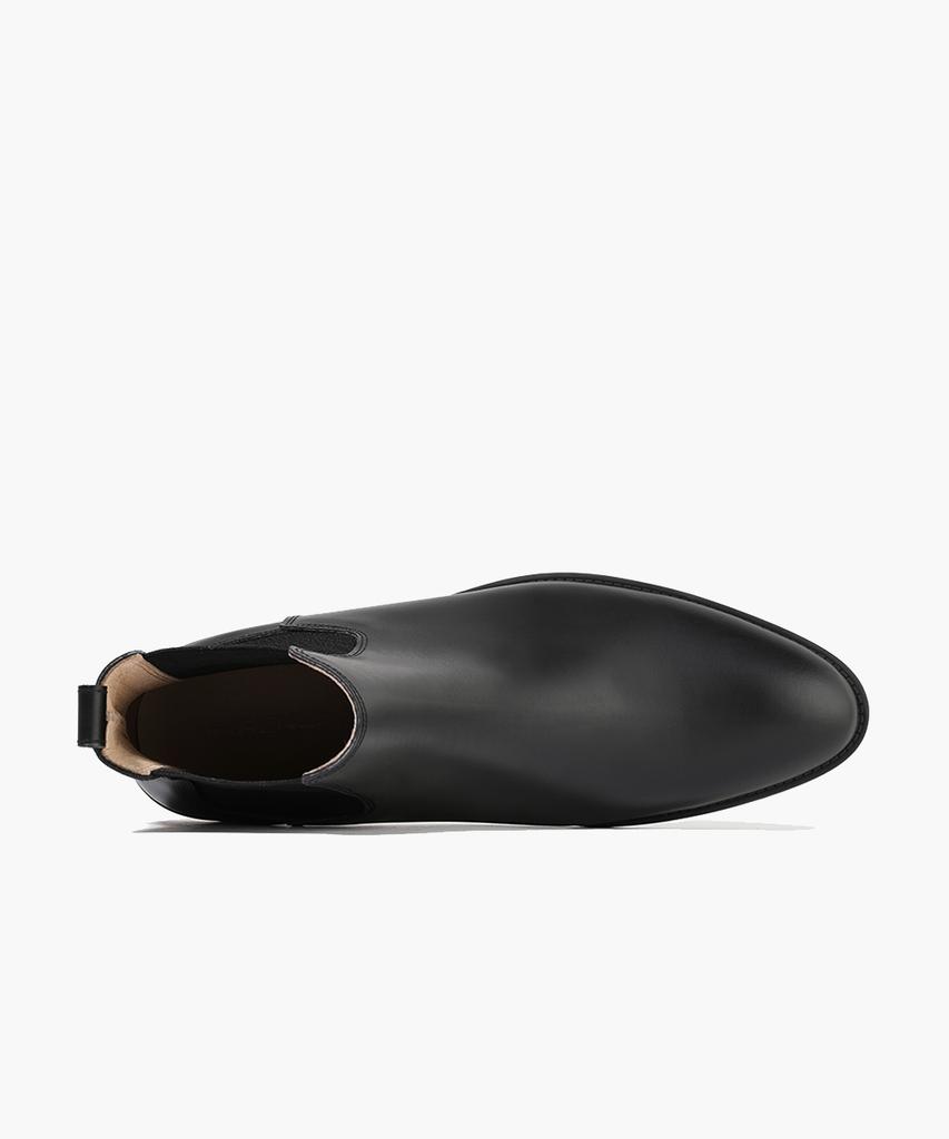 Firenze Atelier Full-Grain Leather Minimal Chelsea Boots 3331 [Black Fg]