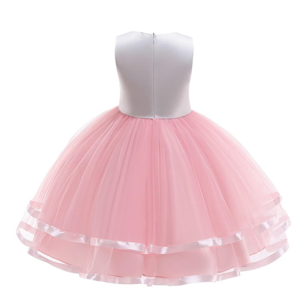 Unicorn Tutu Dress Kids Princess Costume Halloween Carnival Tutu Skirt Girls 130cm Pink 7-8 Years Cotton Holiday Party Dress AmzBarley®