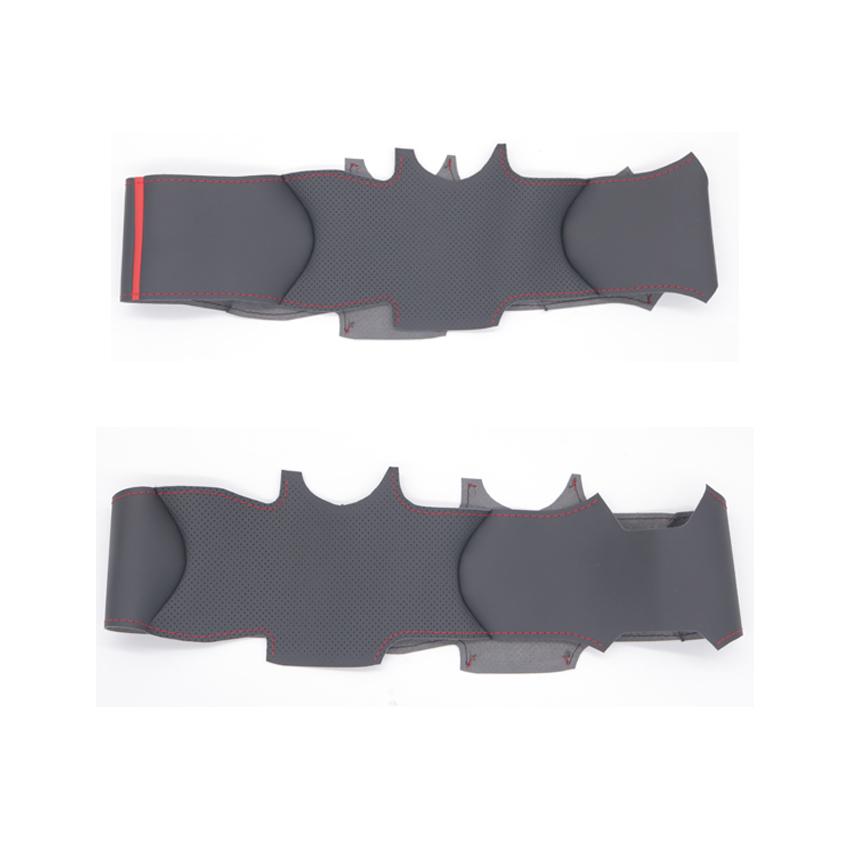 Черный искусственный кожаный чехол на руль автомобиля, сшитый вручную, нескользящий, мягкий, оплетка для Toyota Raize 2019-2024 Yaris 2023-2024