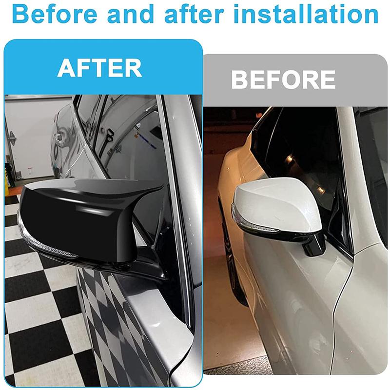 Rhyming Rearview Mirror Cover Side Mirror Caps Horn Style Fit For Fit For Infiniti QX30 Q50S Q50 Q60 Q70 2014