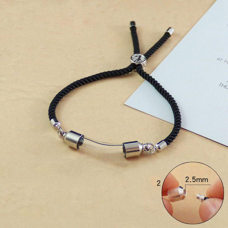 Glass Elbow Bracelet Glass Bend Bracelet Empty Bottle Bracelet Hand Woven Rope Handmade Open Cinnabar Bottle