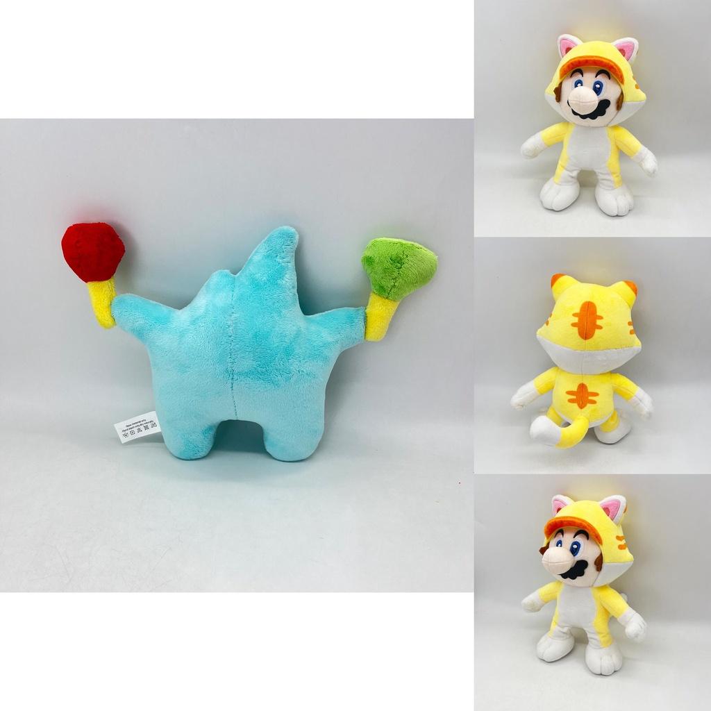 Cat Mario Plush Doll Cute And Cuddly Yellow Mario Character Toy
