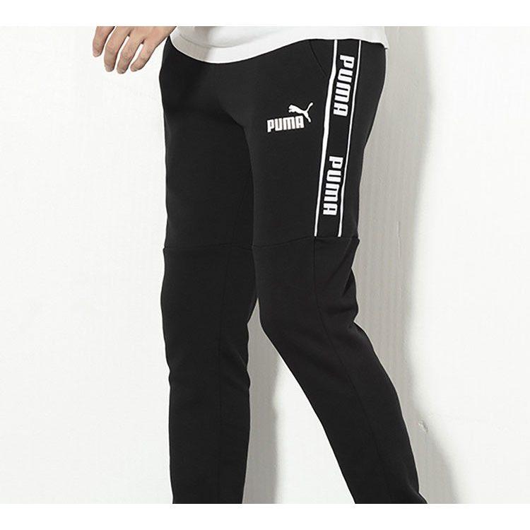 Puma Мужские вязаные спортивные штаны Черные Умеренно манжетные штаны 580954-01
