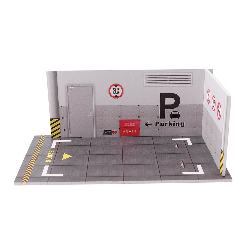 3pcs Parking Lot Model Innovative Simulation PVC Easy Assembly 1:32 Scale Parking Lot Toy for
