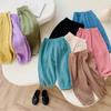 Sweet Girls Cotton Linen Pants Baby Kids Casual Loose Harem Pants Spring Summer Girl Breathable Pant Children Clothing