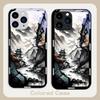Китайская пейзажная живопись для iPhone 16 Plus 15 14 13 12 Mini 11 Pro Max X XS XR 7 8 Plus 2022 Закаленное стекло Чехол для телефона