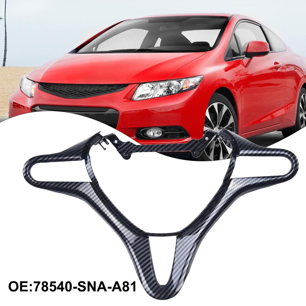Для Honda Для Моделей Civic 2006-2011 Накладка на Панель Рулевого Колеса Отделка Стиль Углеродного Волокна Колпачок Рулевого Колеса Декоративная Накладка