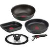 Tefal Pot and Frying Pan Set with Removable Handles, 5-piece Set, Compatible with IH Gas Fires, Lightweight and Easy To Use Despite Being Cast Metal,