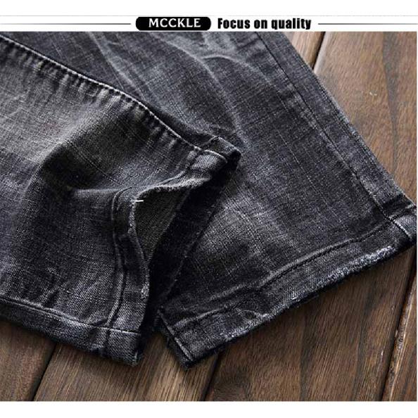 Европейские и американские новые черные джинсы мужские модные плиссированные узкие прямые мужские брюки джинсы