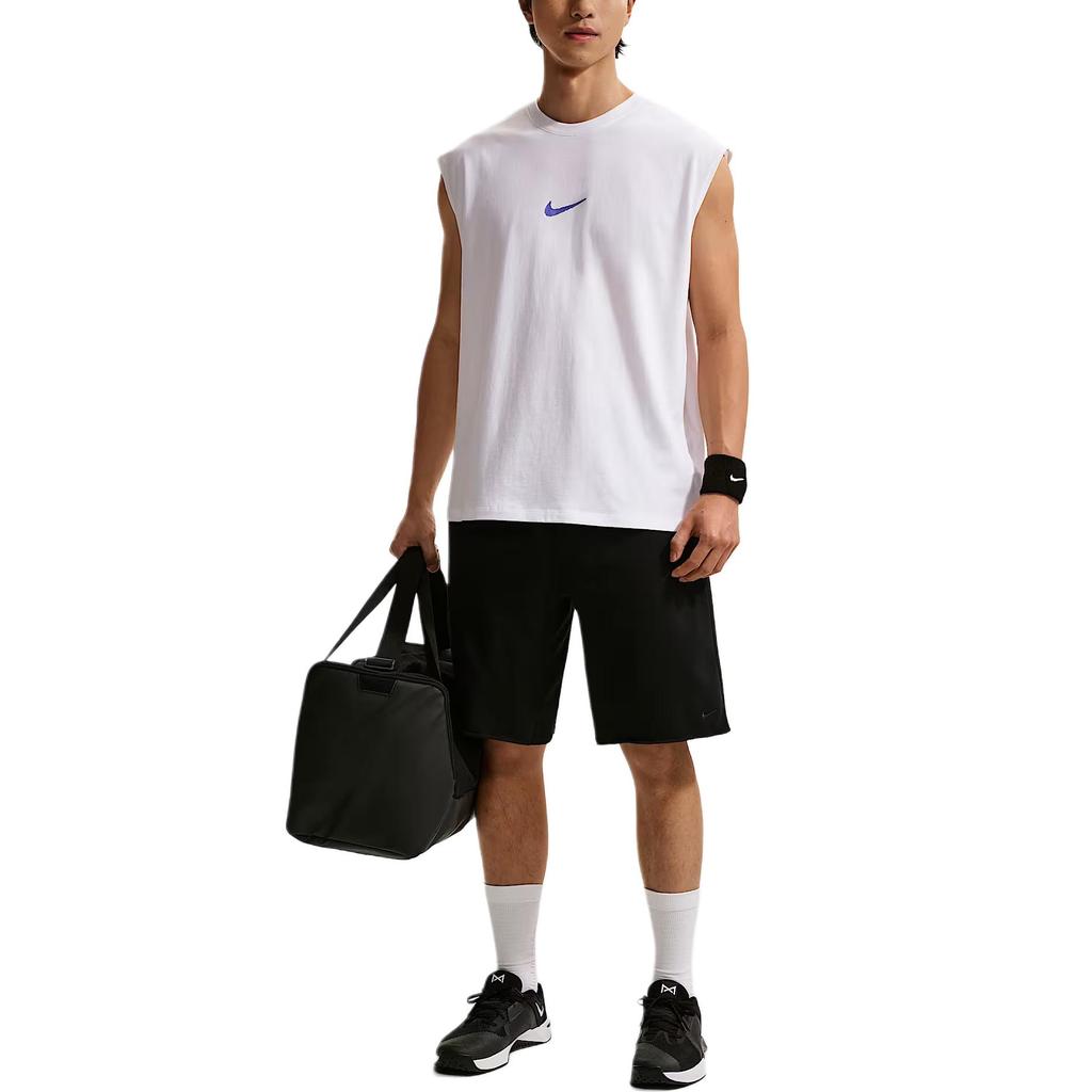 Nike Мужской однотонный топ в рубчик из хлопка tops IH1976-100