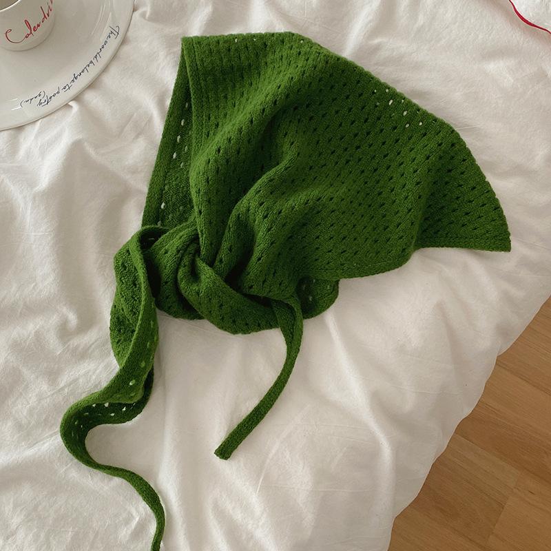 New Autumn and Winter Warm and Versatile Knitted Scarf Triangular Scarf Fashionable and High End Women's Warm Scarf