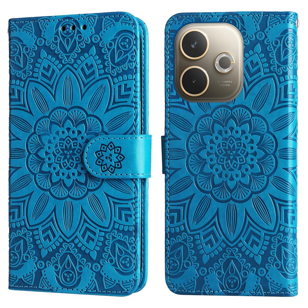 Чехол для Oppo A5 Pro 5G/A5 Vitality Edition, кожаный чехол-кошелек с тиснением подсолнуха