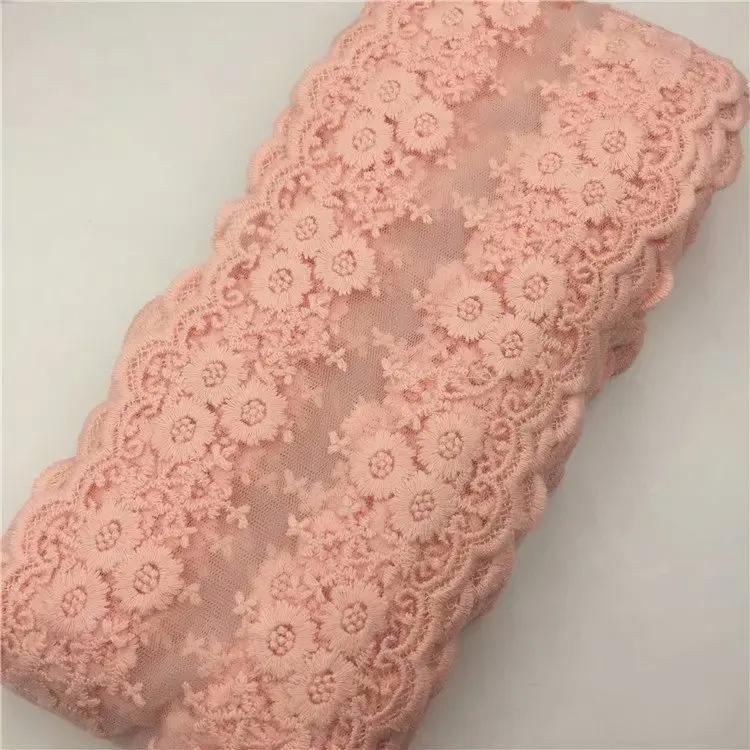 1 Метр Хлопок Цветочная Вышивка Сетка Пэчворк Кружево DIY Одежда Швейная Ткань 12 см Ширина DIY Одежда Шторы Аксессуары Лента