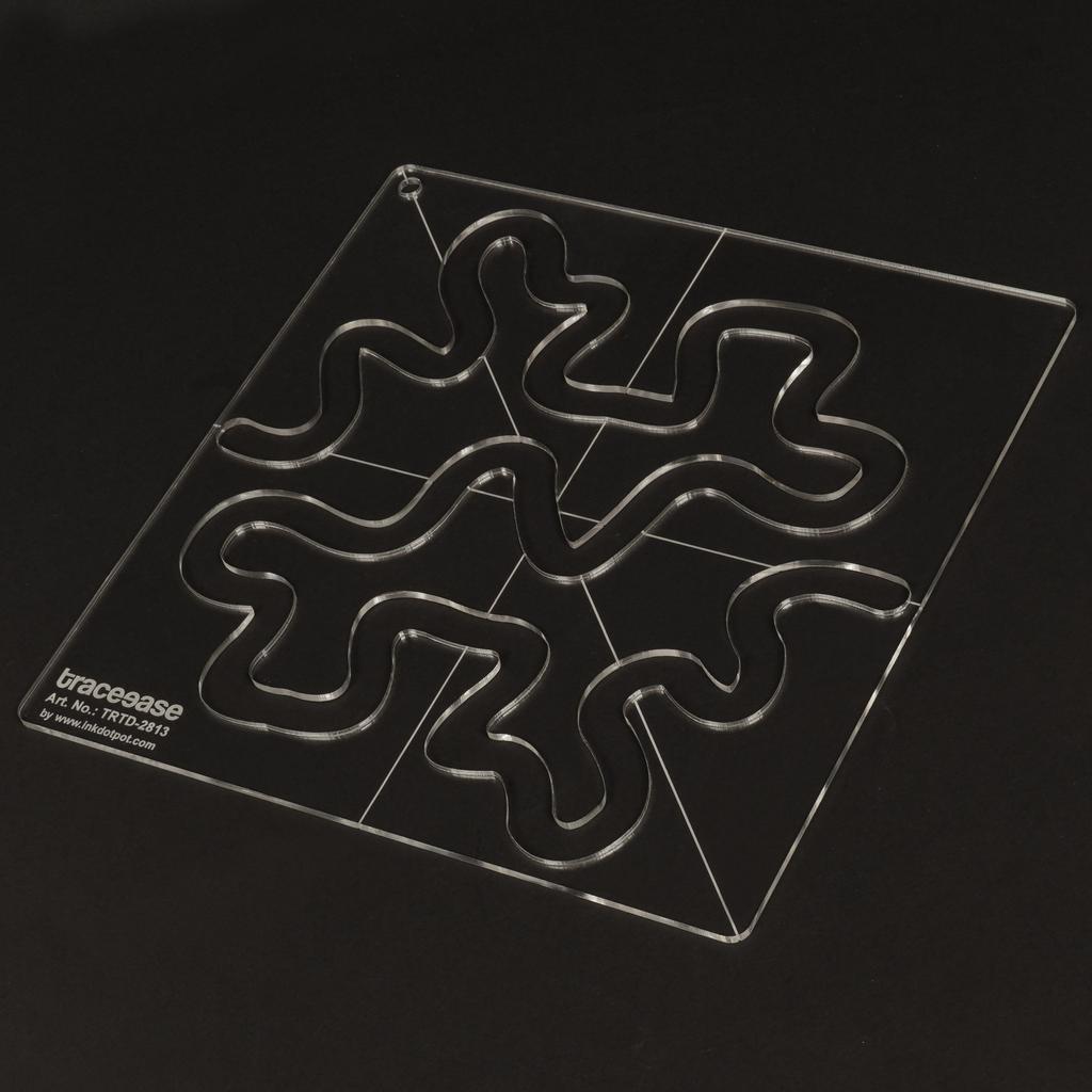 Traceease 1 шт., меандр, стеганая аппликация, инкрустация, шаблон 8 x 8 дюймов, трафареты для шитья своими руками, лоскутное одеяло, шаблоны для квилтинга