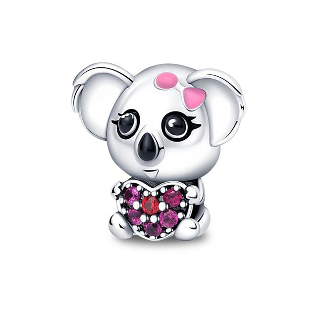 Стерлингового серебра 925 пробы, сердце, лапа животного, прозрачная снежинка, сверкающая корона, подвеска в виде тыквы, подходит для оригинального модного браслета