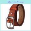 Fashion Mens Leather Belt With Traditional Pin Buckle And Minimalist Style For Work