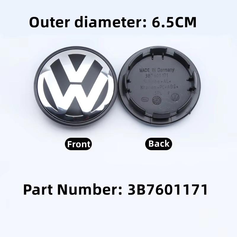 For VW 56/60/65/70/76mm 4PCS Car Wheel Hub Cap Badge TFBC-Y207 for VW Jetta MK5 Golf Passat Santana Beetle CC Wheel Center Caps