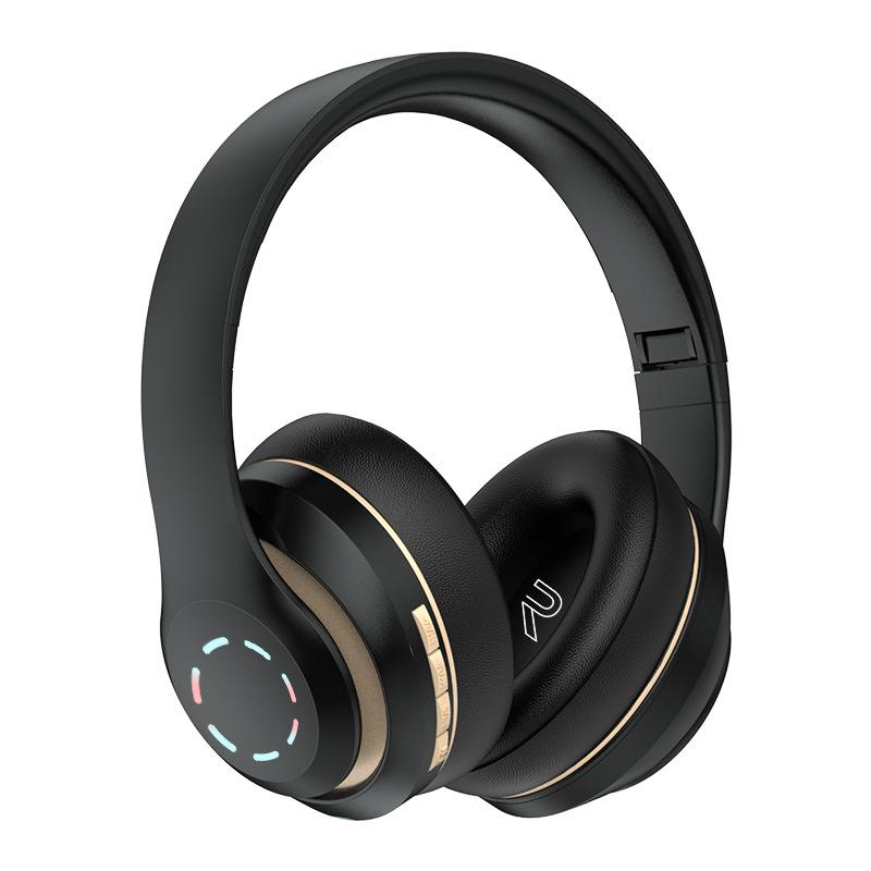 Gradient Wireless Bluetooth Over-Ear Headphones with Cotton, 3D Stereo Bass, Student-Friendly, Universal Compatibility.