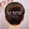4 шт. заколки для волос в виде бабочек со стразами, для задней части головы, для плетения, зажим для волос, двухслойные заколки, женские, для девочек, аксессуары для волос, подарок на день рождения, на Рождество
