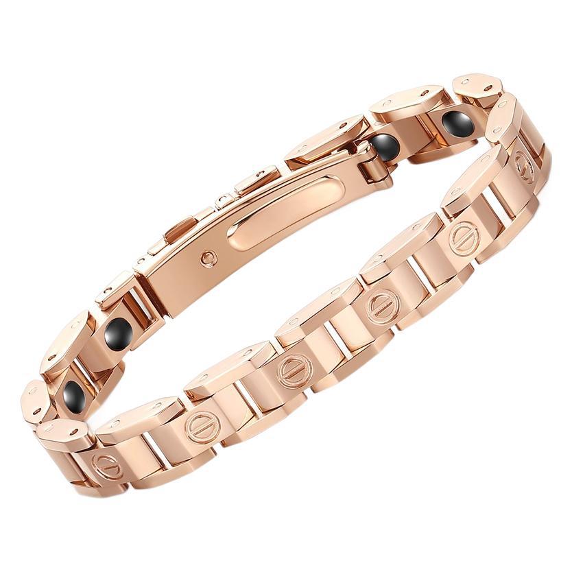 Браслет Rose Gold Титановая Сталь Европейский и Американский Магнитный Камень Нержавеющая Сталь Магнитный Браслет Парные Модели