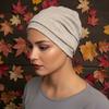 Iryda Light Beige Turban Sweater Hat Autumn-Winter Also After Chemotherapy