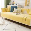 Чехол для дивана с цветочным узором и белой кромкой, коврик для дивана из шенилла, нескользящее полотенце для дивана, подушка для дивана, универсальный чехол для дивана Four Seasons