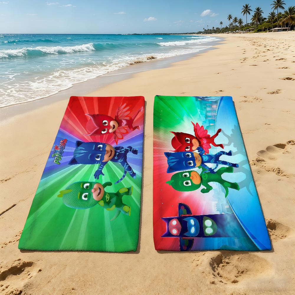 Cartoon P-PJ M-Masks-ES Towel For Outdoor Camping Beach Towel Super Absorbent Quick-Drying Summer Towel