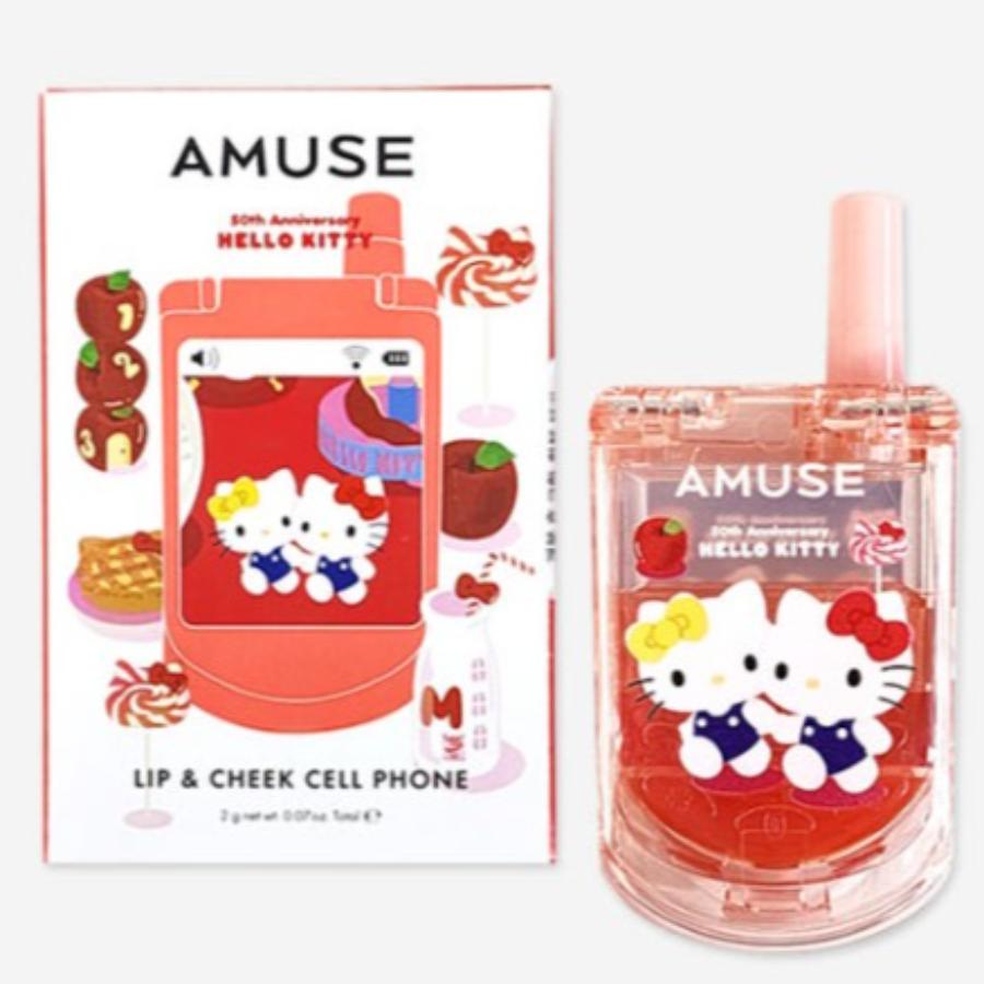 [Hello Kitty Edition] Amuse Lip and Cheek Cell Phone #01 Apple Soda Lip Balm