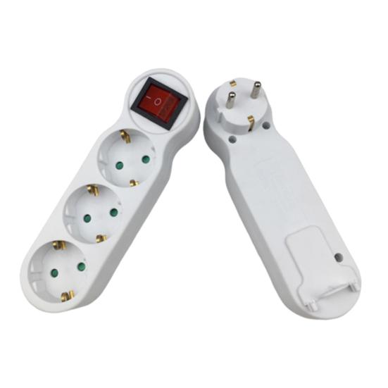 3 Holes EU Plug Electronic Power Strip Fast Charging Switch Extension Socket