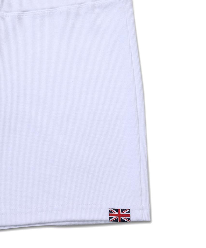 Michikoleondeonkosino Шорты в рубчик Union Jack Белые