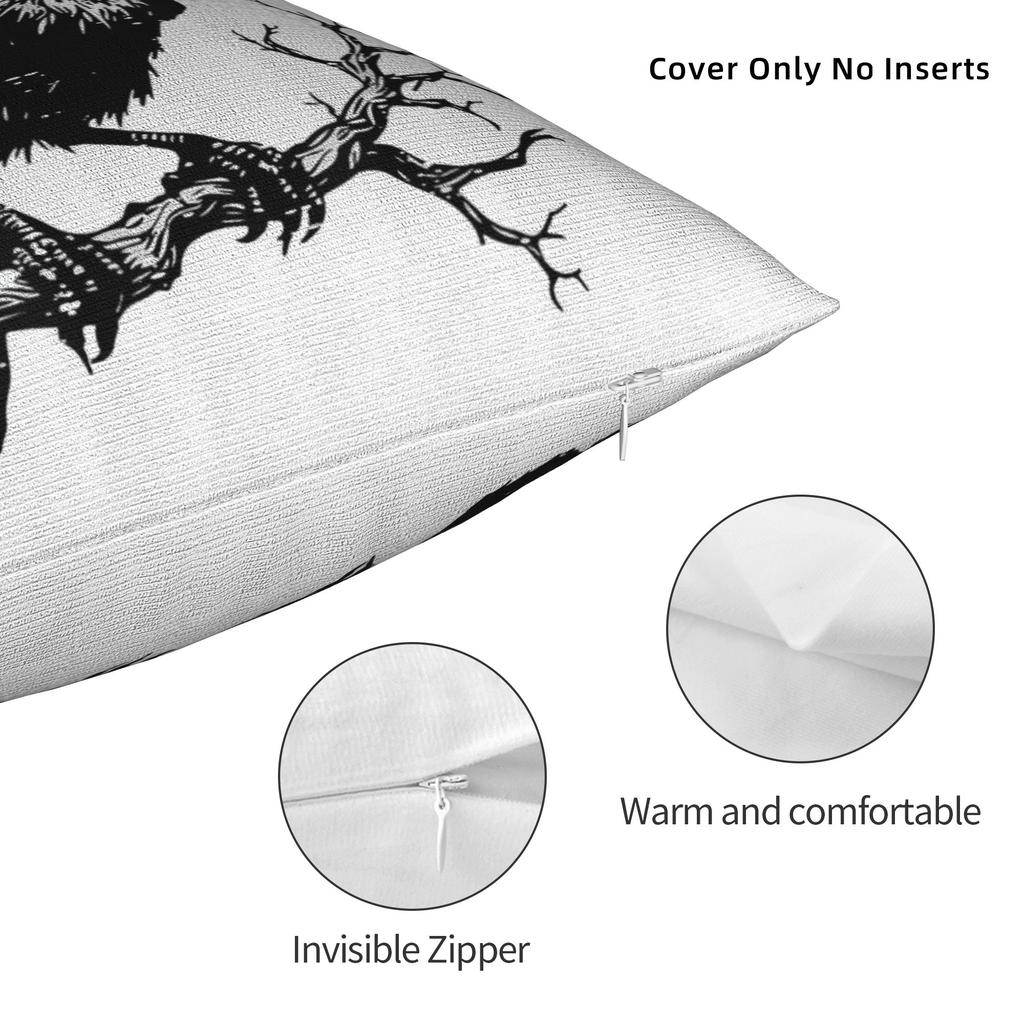 Pillow Cover Crow Meme Raven Funny F-CAW-F Design Cushion Cover Novelty Pillow Case For Sofa Bedroom Home Decor Pillowcases