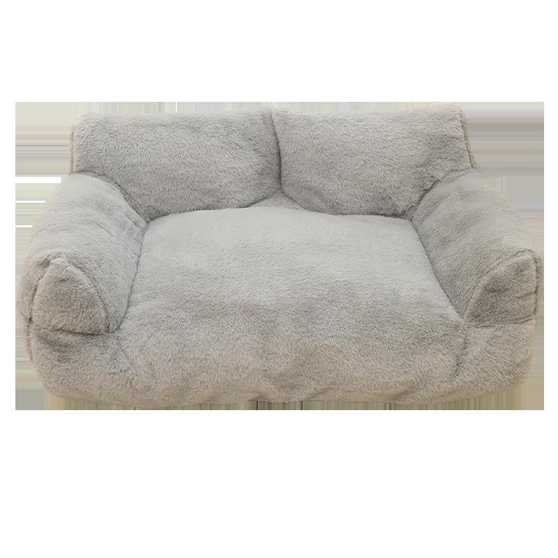 Extra Large Soft Pet Sofa: Four Seasons Rabbit Fur Bed for Cats & Dogs