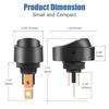 12V Blue LED Lighted Rocker Switch, LED Illuminated ON Off Toggle Switch 30A 3Pin SPST Oval Shaped Switch 12mm Hole for Car Truck RV Motorcycles