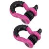 HASHENTA 2Pcs 5/8" D-Ring Shackle 13T Break Strength Bow Shackles with Washers for Tow Strap Winch Off Road Vehicle Recovery